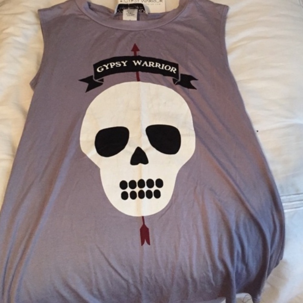 Gypsy warrior pacsun skull muscle tank top